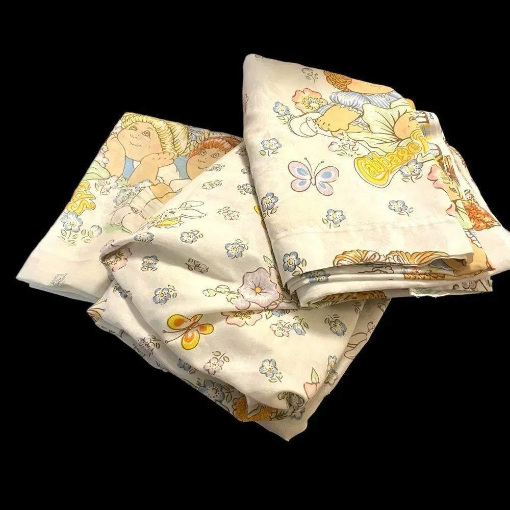 Vintage 80’s Cabbage Patch Kids 3 Piece Twin Sheet Set